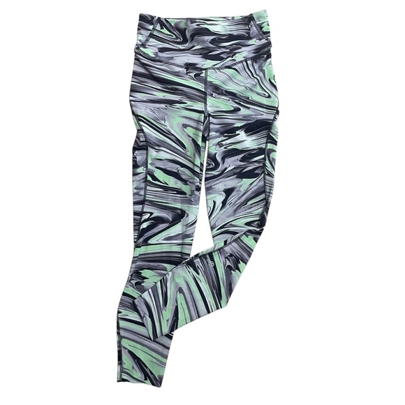 Lululemon Base Pace High-Rise Running Tight 25" Paint Glide Warp Black Size 6 - Picture 1 of 9